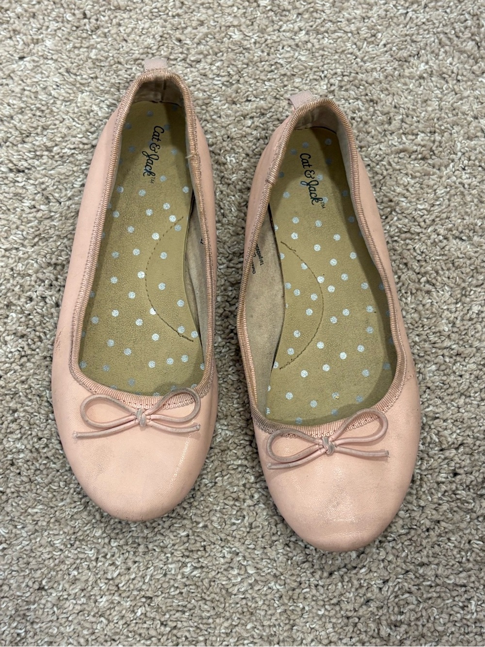Cat & Jack Light Pink Bow Ballet Flats